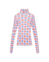 Aviation Houndstooth Mesh Top