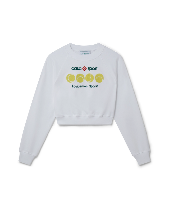 Casa Sport Tennis Balls Cropped Sweatshirt