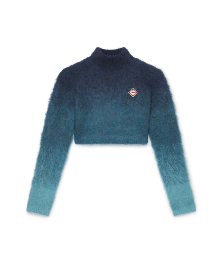 Gradient Mohair High Neck Jumper