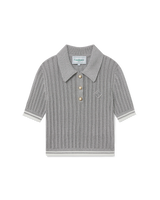 Silver Short Sleeve Polo Shirt