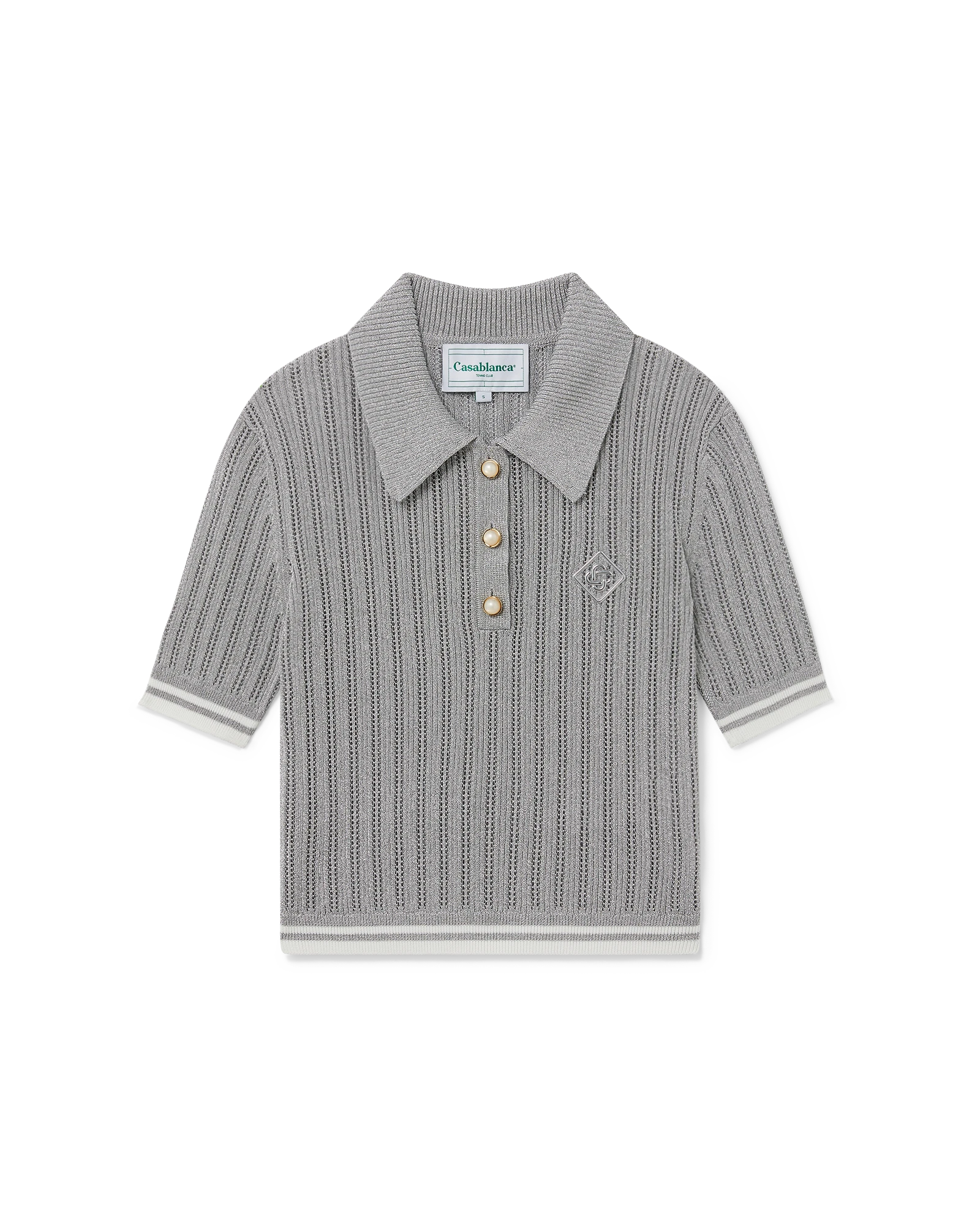 Silver Short Sleeve Polo Shirt
