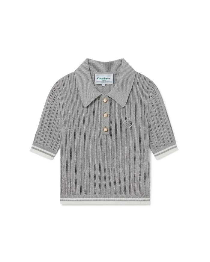 Silver Short Sleeve Polo Shirt