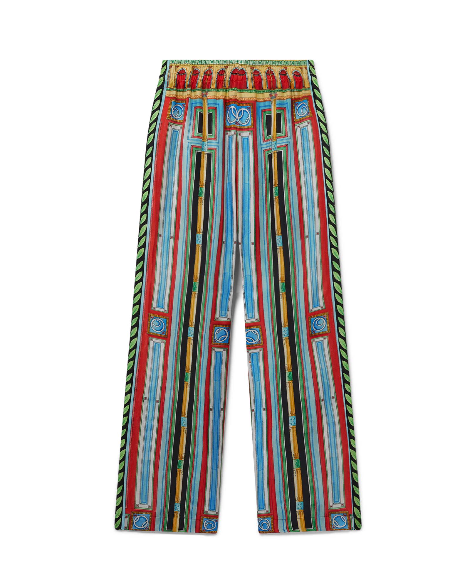 Le Palais En Fleur Silk Trousers