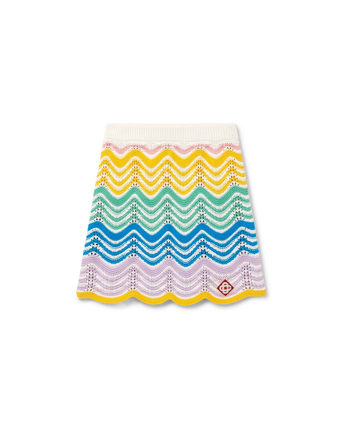 Gradient Wave Crochet Skirt