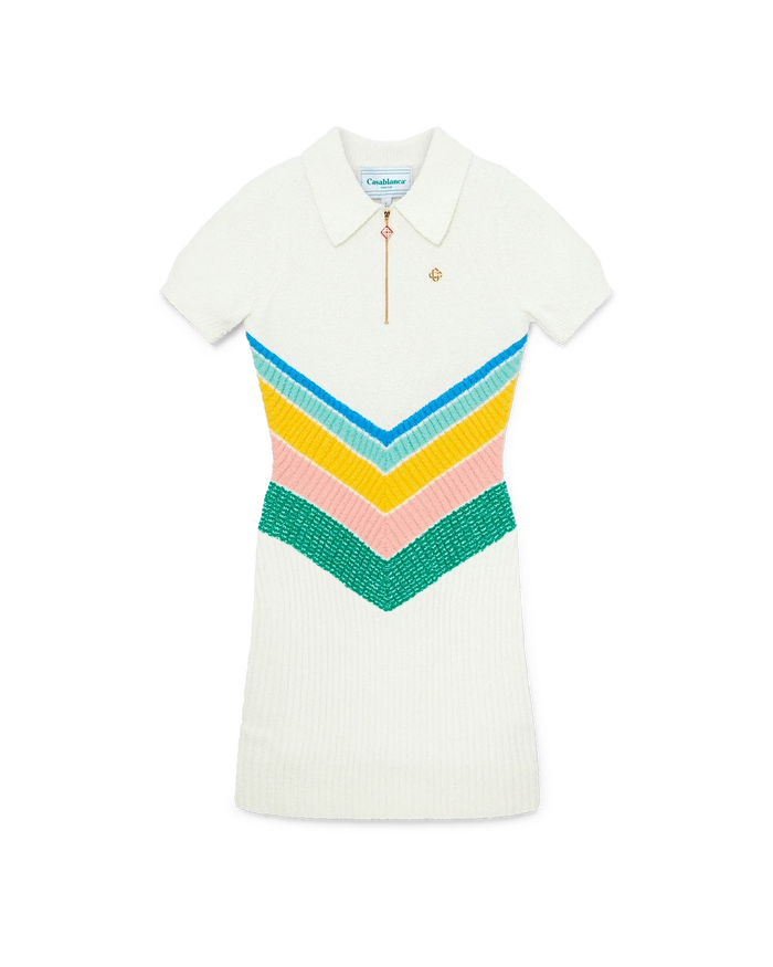 Boucle Chevron Dress