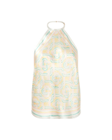 Crayon Monogram Silk Scarf Top | Casablanca Paris Crayon Monogram Silk Scarf Top | Casablanca Paris