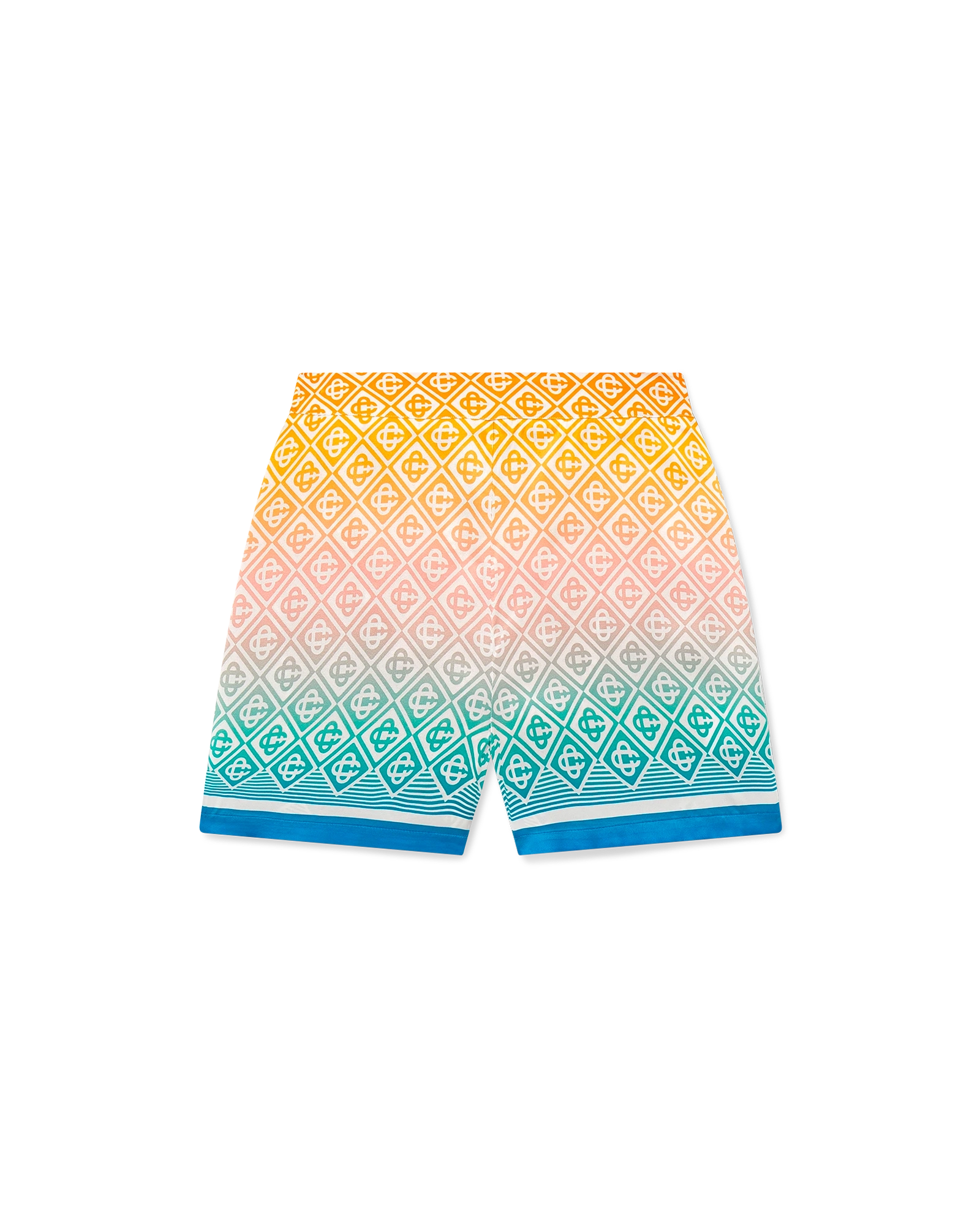 Short de tailleur en soie dégradé à monogramme