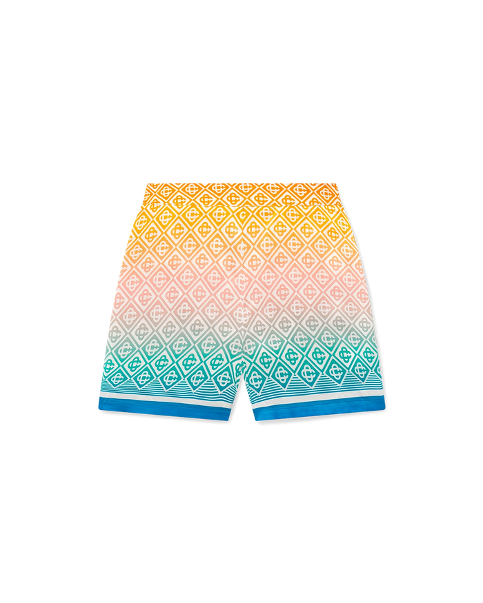 Gradient Monogram Silk Tailored Shorts