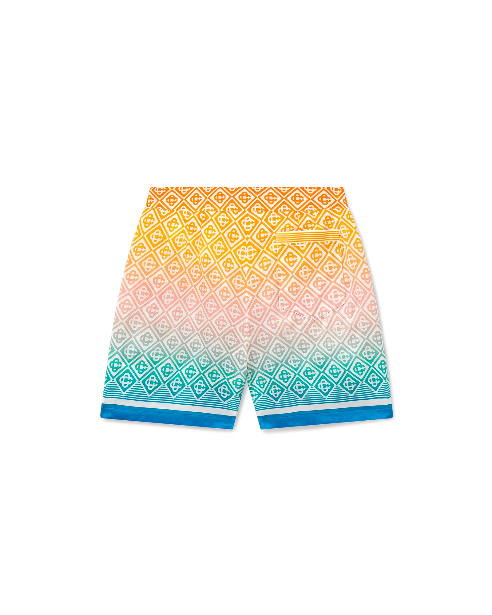 Short de tailleur en soie dégradé à monogramme