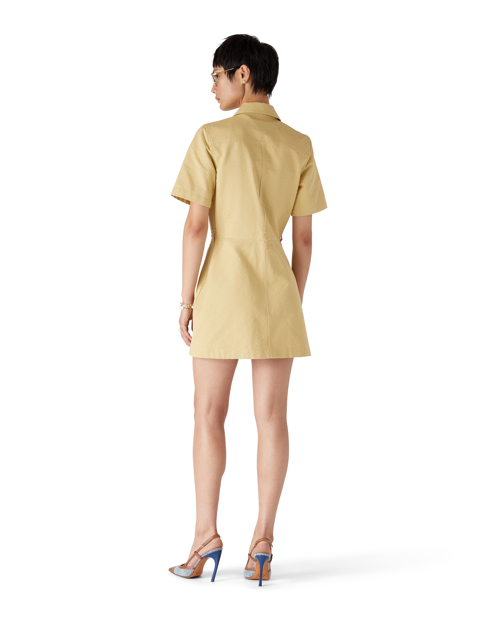 Cotton Monogram Jacquard Dress