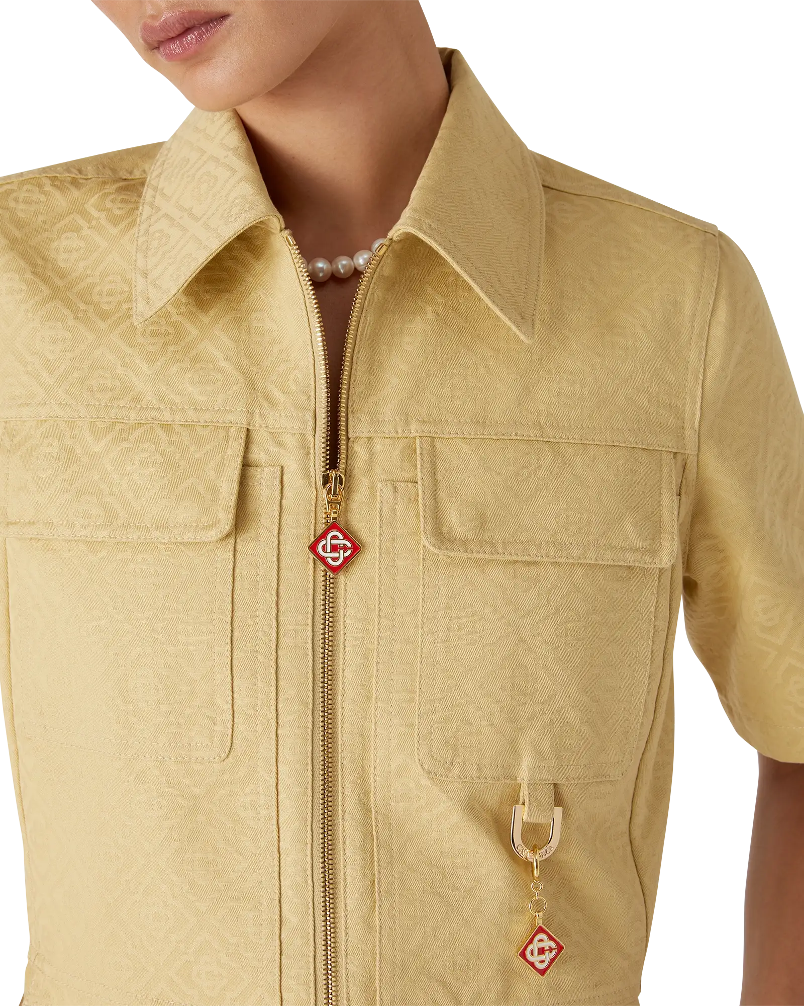 Cotton Monogram Jacquard Dress