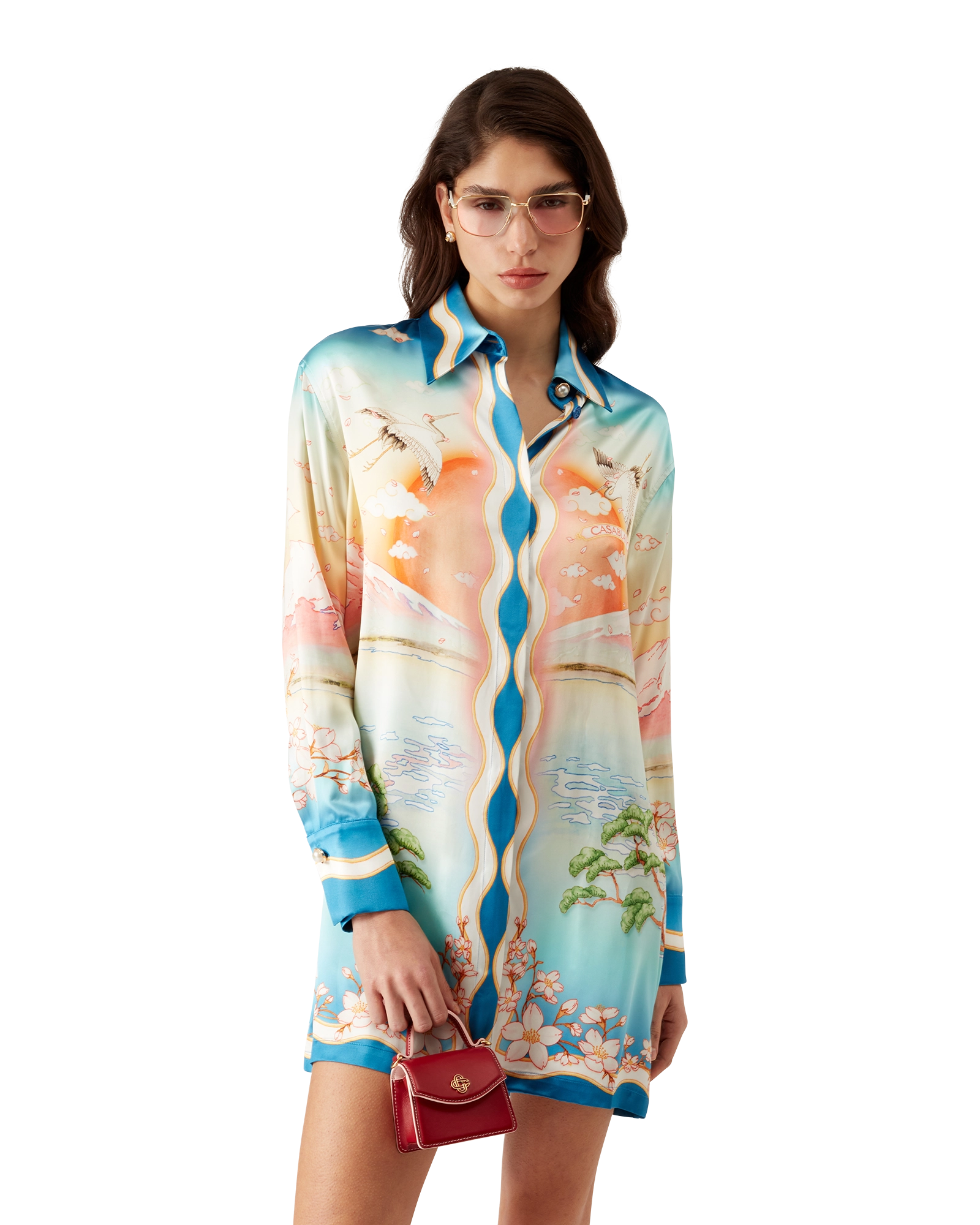 Tennis Club Silk Shirt Dress
