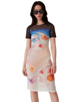 Galactic Connection Mesh Short Sleeve Dress