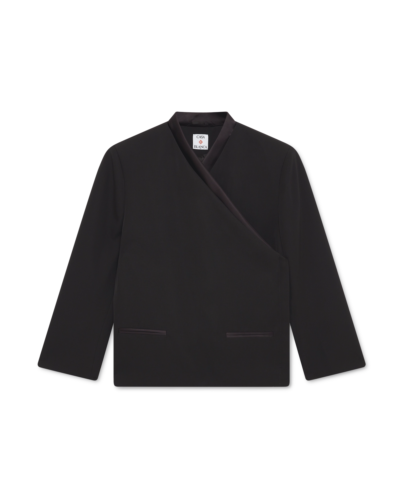 Wool Tailoring Wrap Jacket