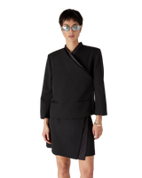 Wool Tailoring Wrap Jacket