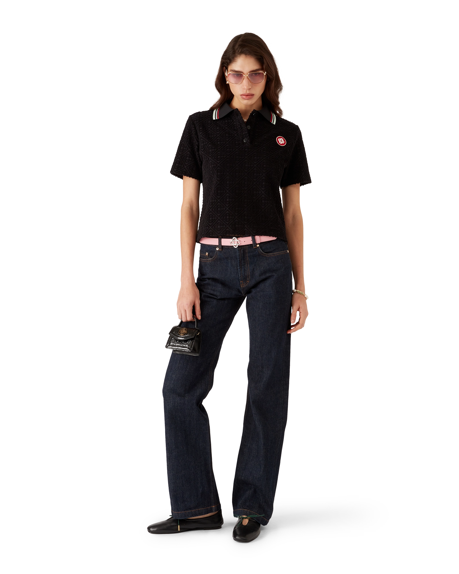 Monogram Jacquard Towelling Polo Shirt