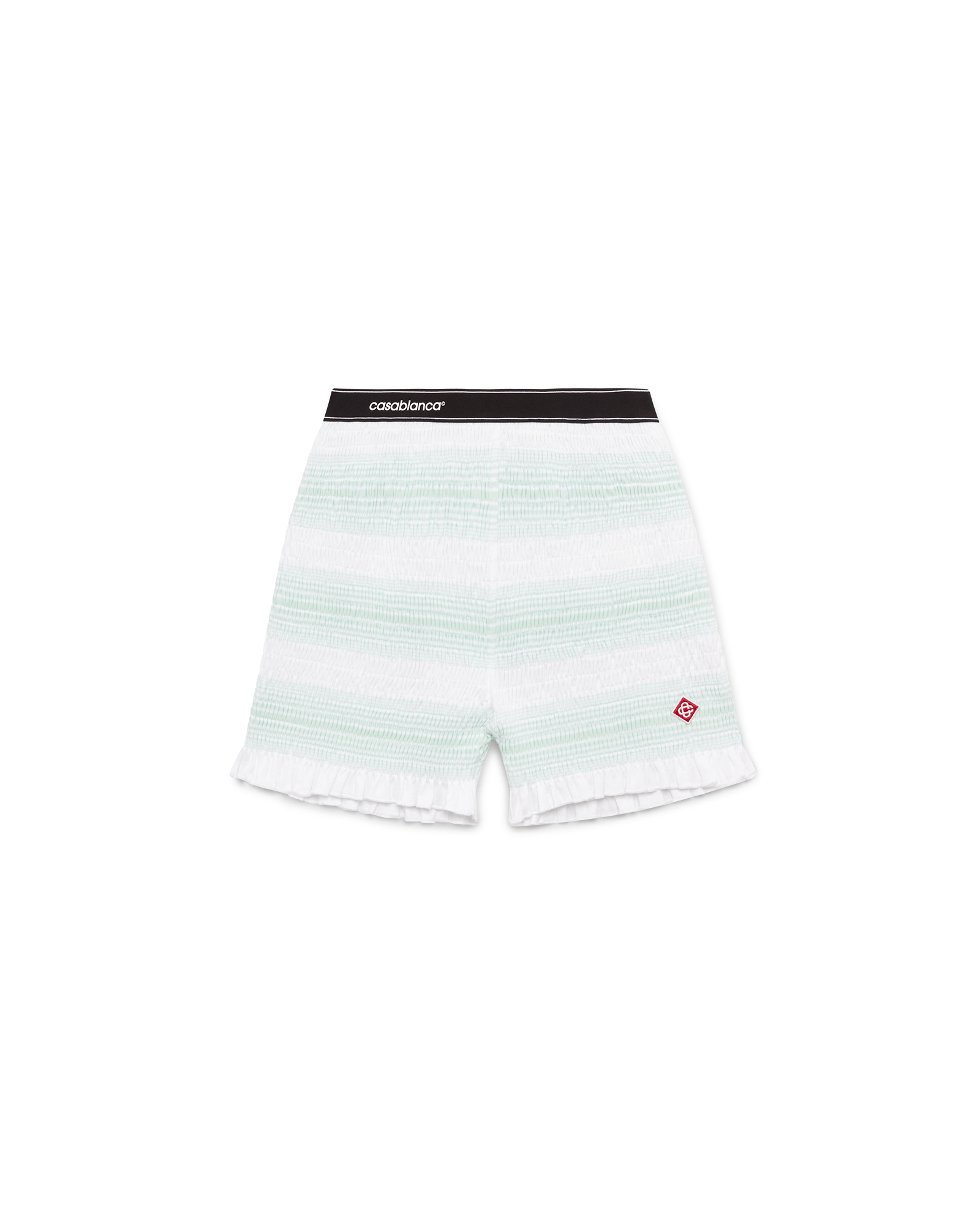 Stripe Shirred Shorts