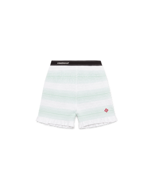 Stripe Shirred Shorts