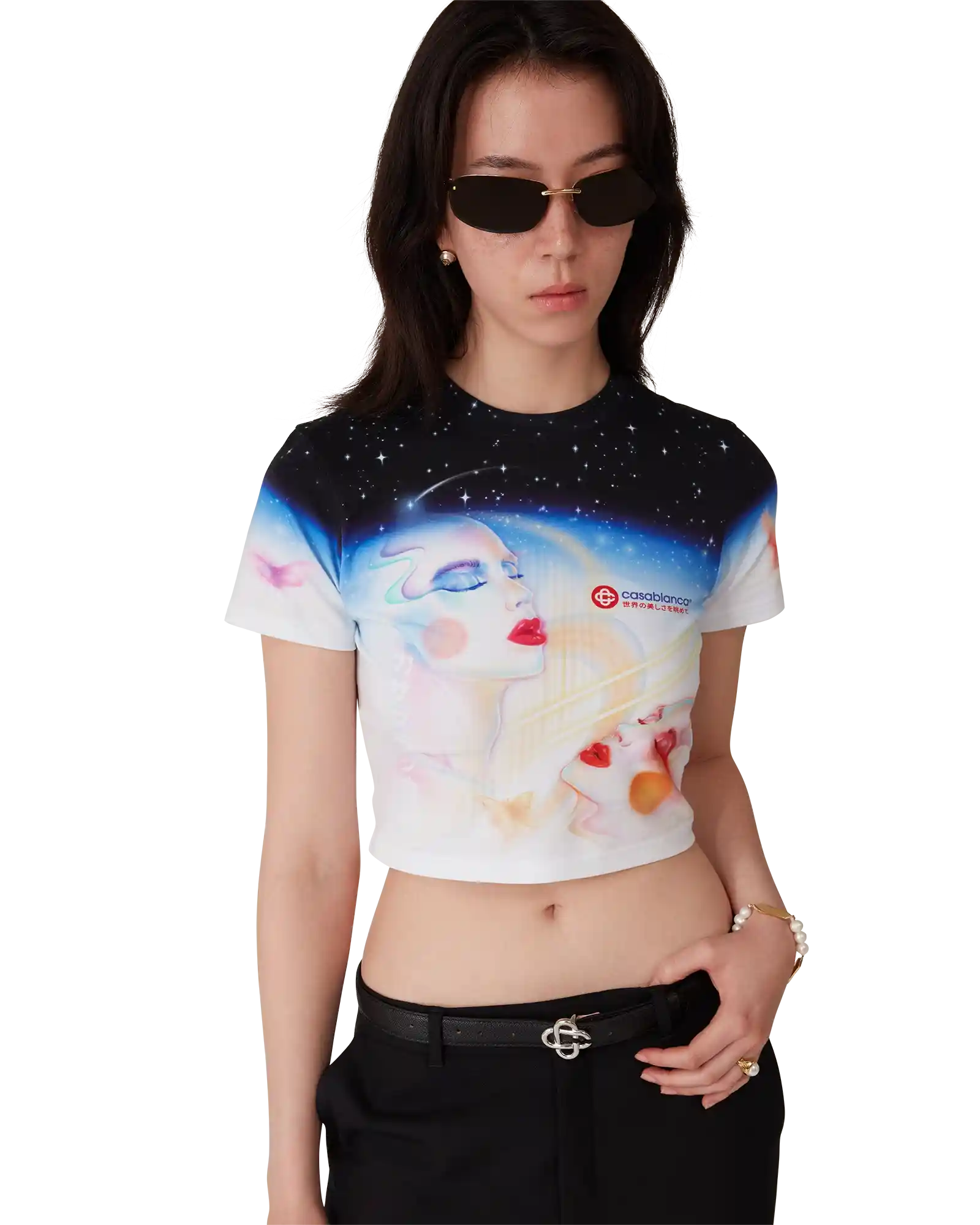 Galactic Connection Cropped T-Shirt
