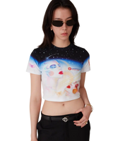 Galactic Connection Cropped T-Shirt
