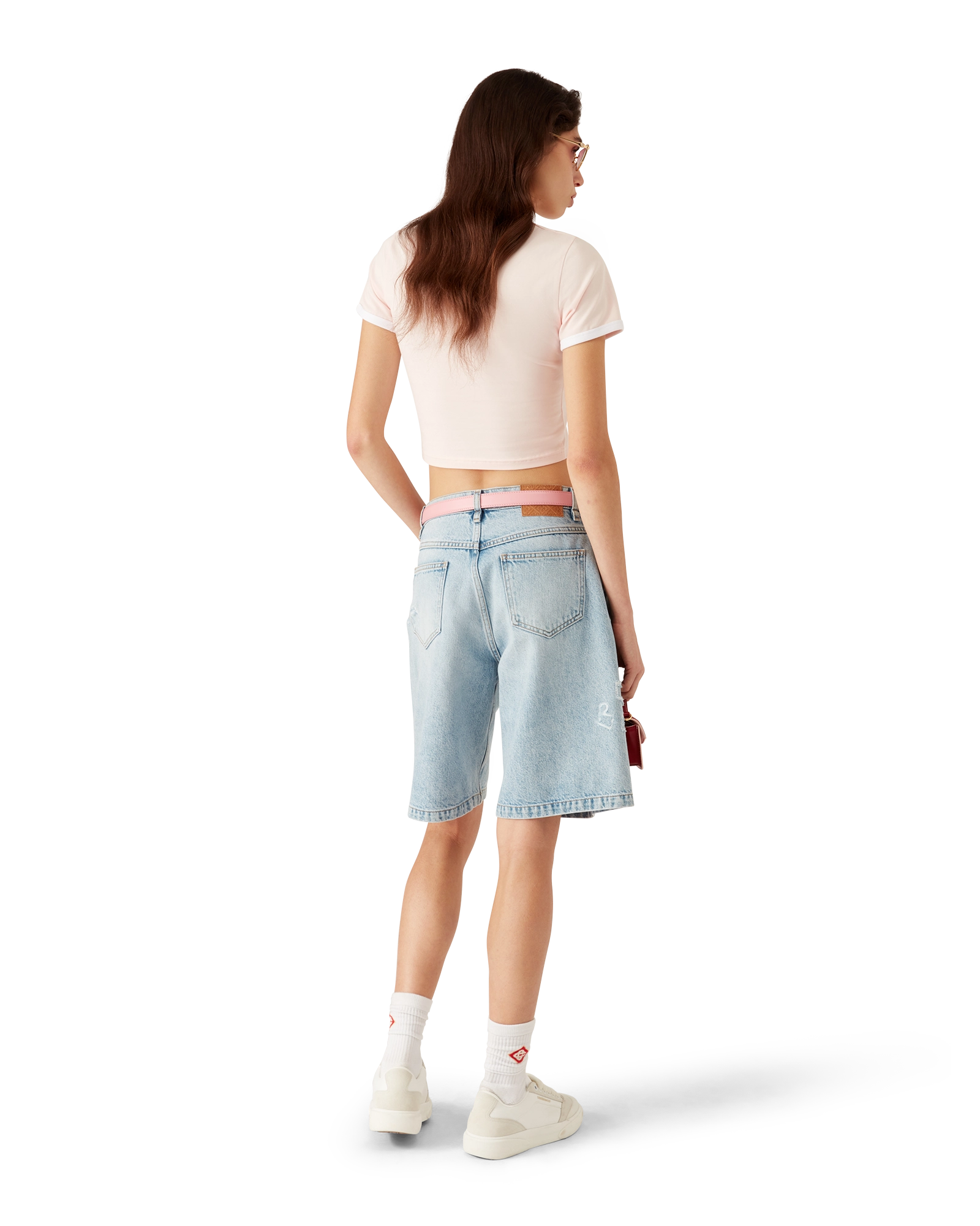 Mushroom Emblem Cropped Short Sleeve T-Shirt