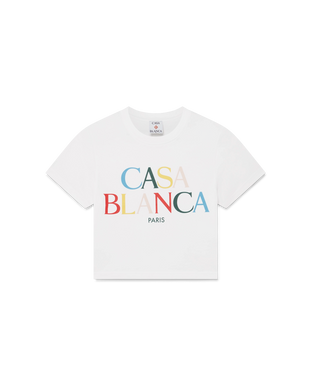 Stacked Logo Cropped Short Sleeve T-Shirt