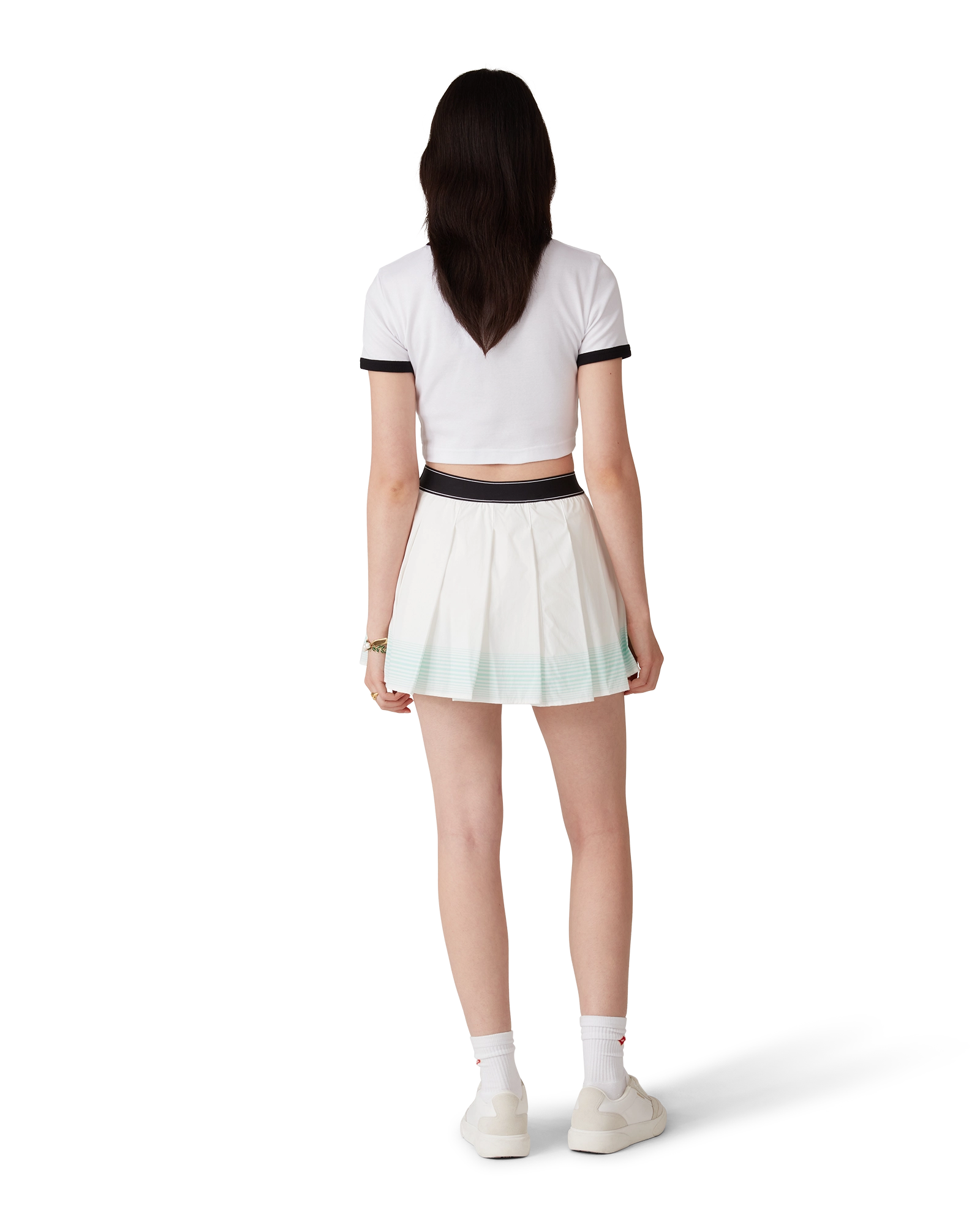 Gradient Stripe Ringer Short Sleeve T-Shirt