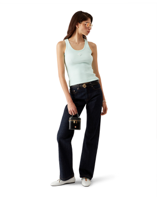 Ribbed Jersey Tank Top