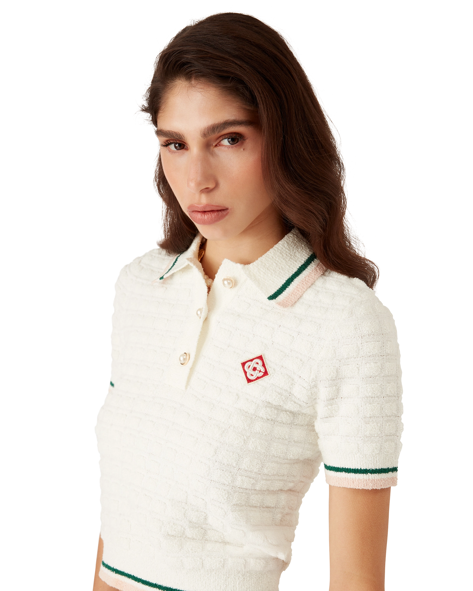Cotton Bouclé Polo Shirt