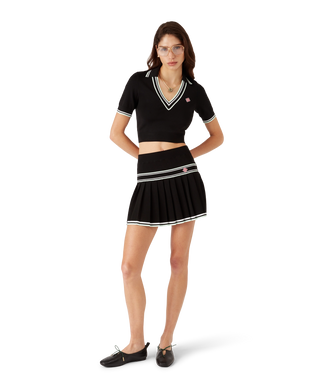 Viscose V-Neck Polo Shirt