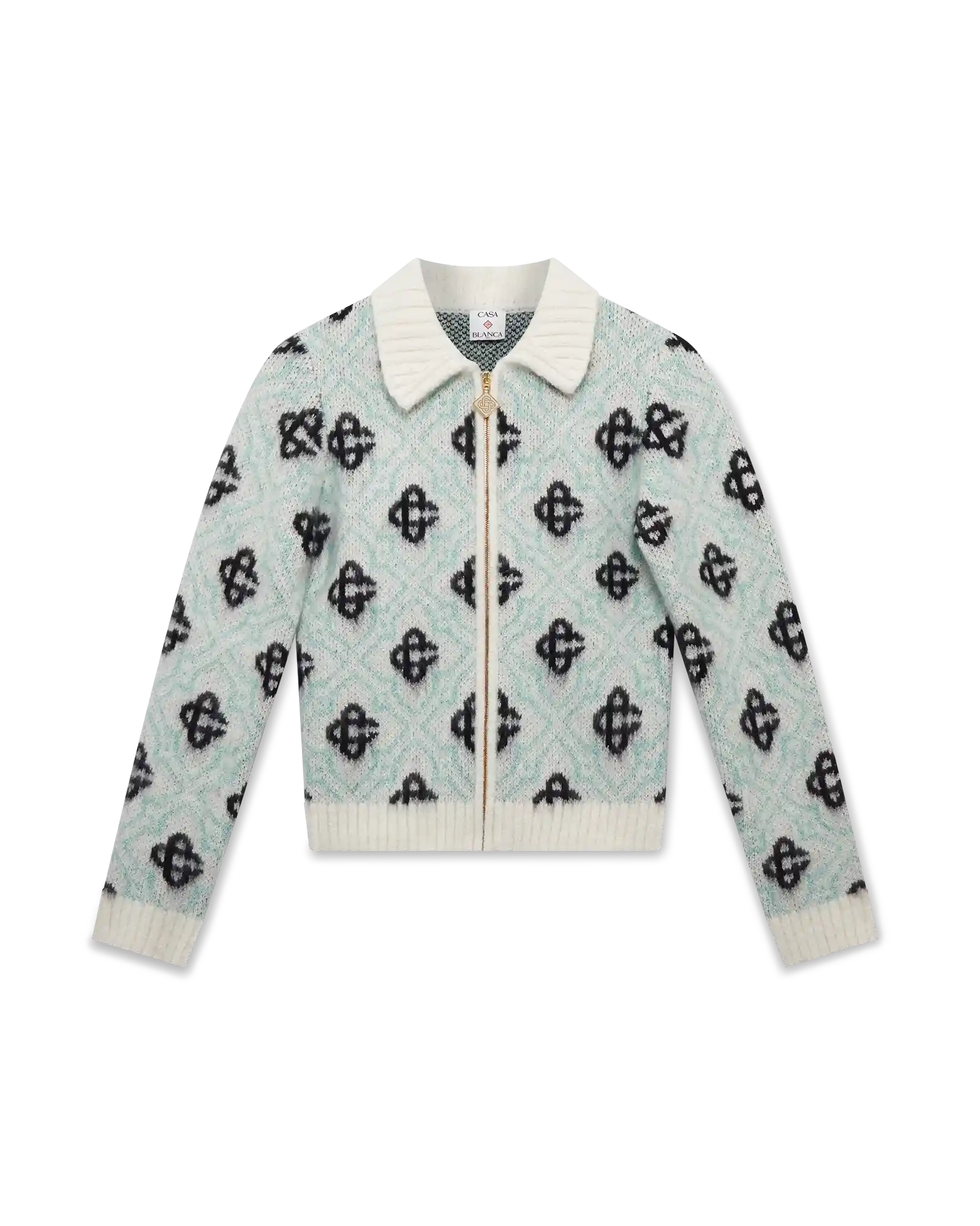 Mohair Monogram Zip Jumper