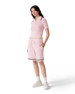 Cotton Mouliné Polo Shorts