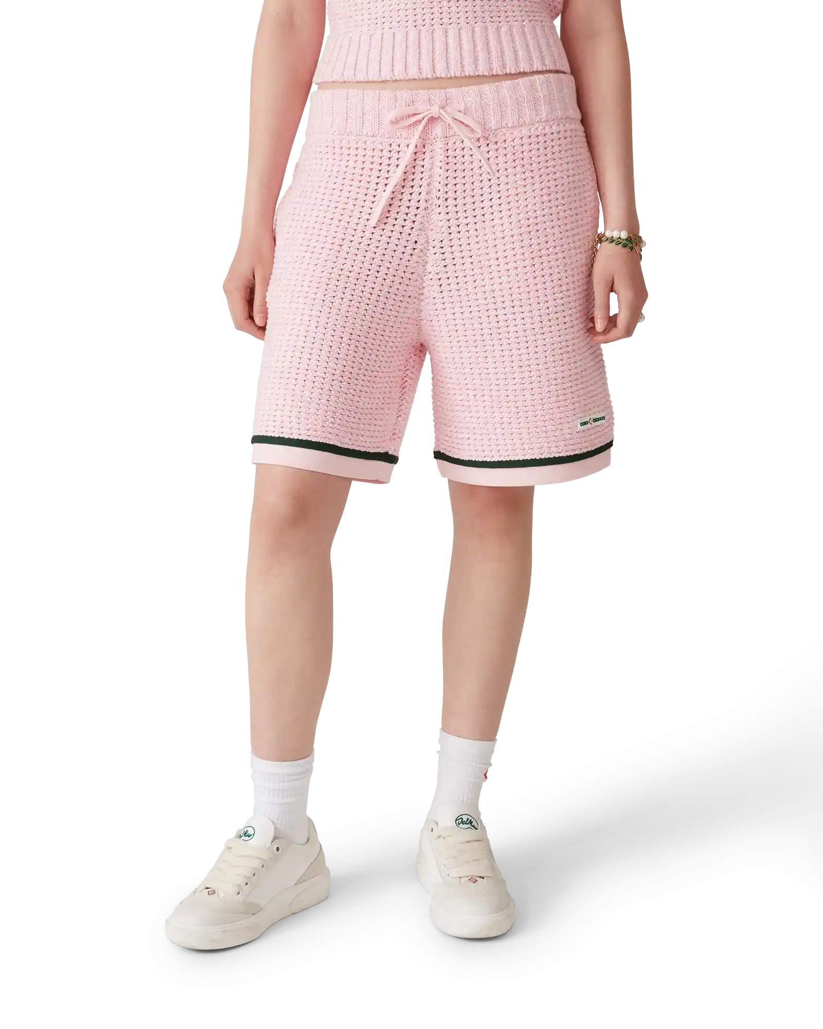 Cotton Mouliné Polo Shorts