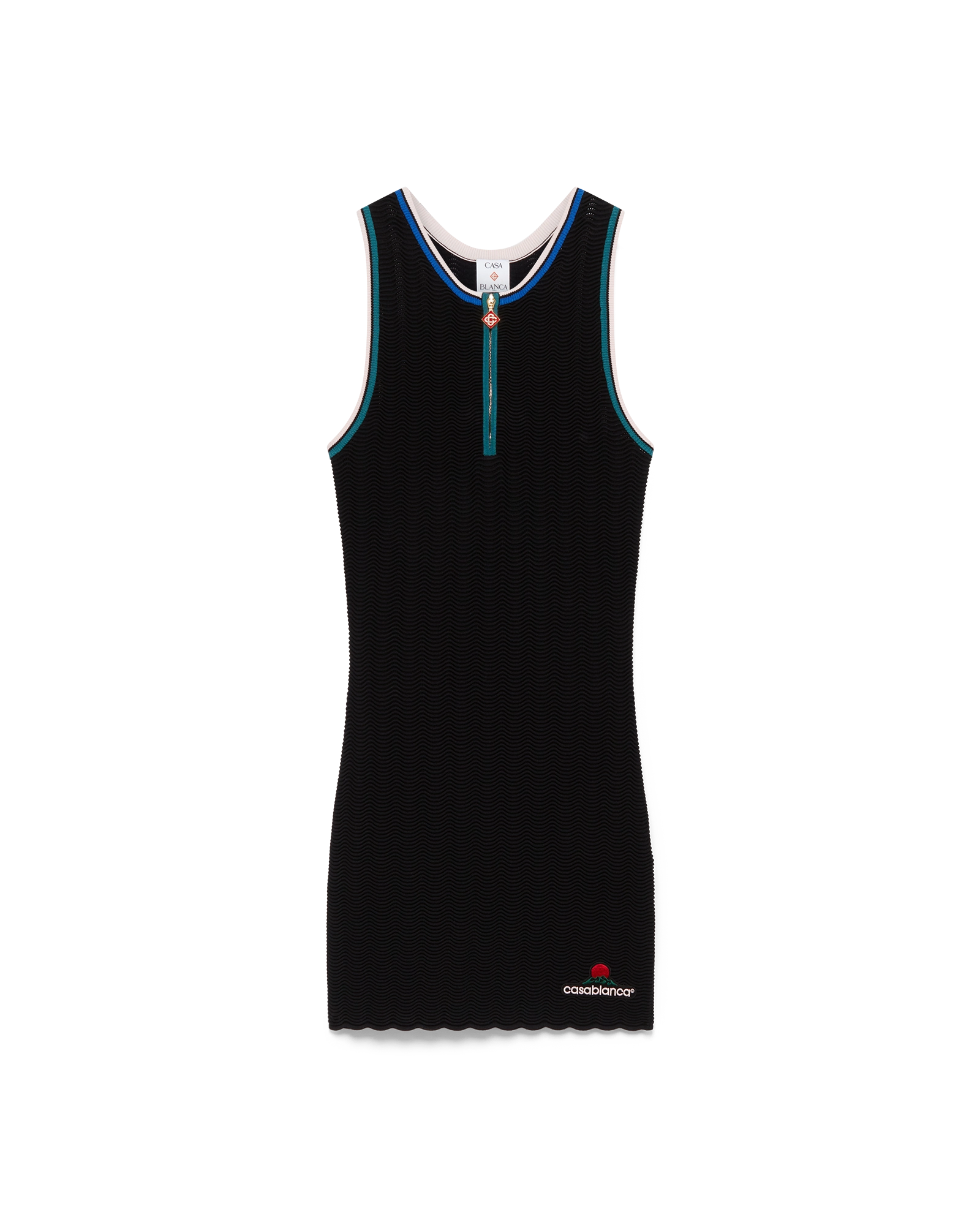 Viscose Wave Racer Back Dress