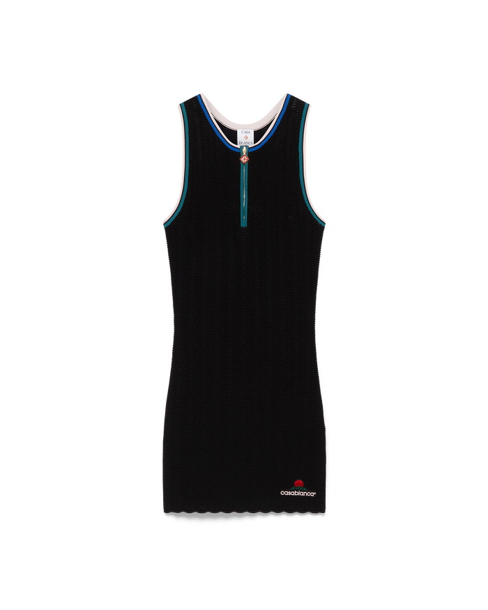 Viscose Wave Racer Back Dress