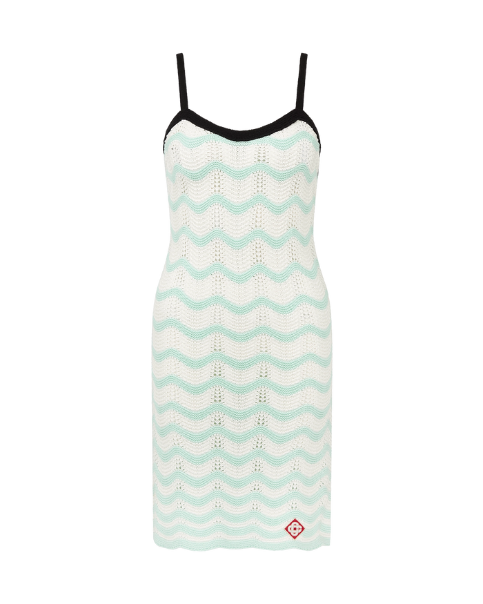 Cotton Wave Crochet Mini Dress Casablanca Cotton Wave Crochet Mini Dress Casablanca