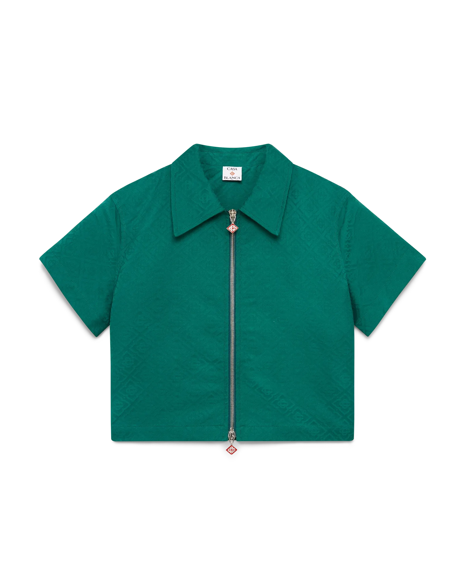 Cotton Monogram Jacquard Cropped Shirt