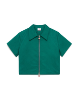 Cotton Monogram Jacquard Cropped Shirt