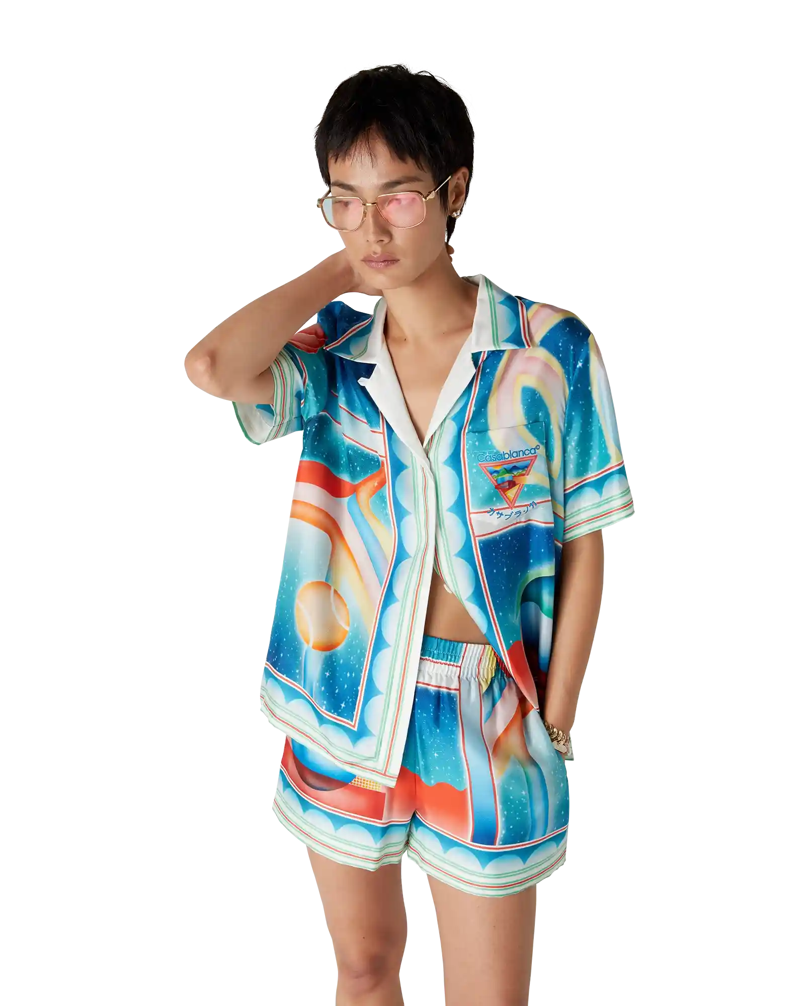 Galaxy Court Silk Short Sleeve Shirt