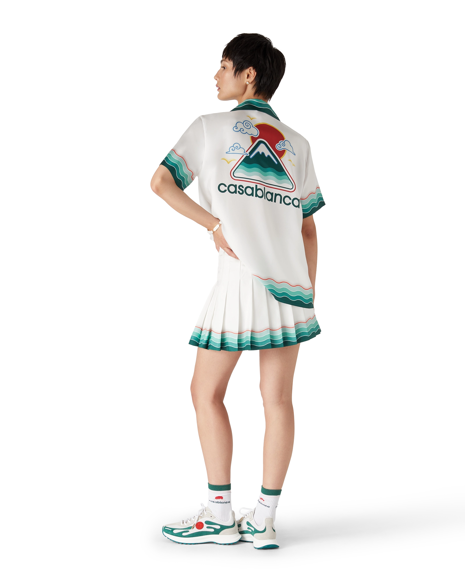 Montagne Ondulee Silk Short Sleeve Shirt