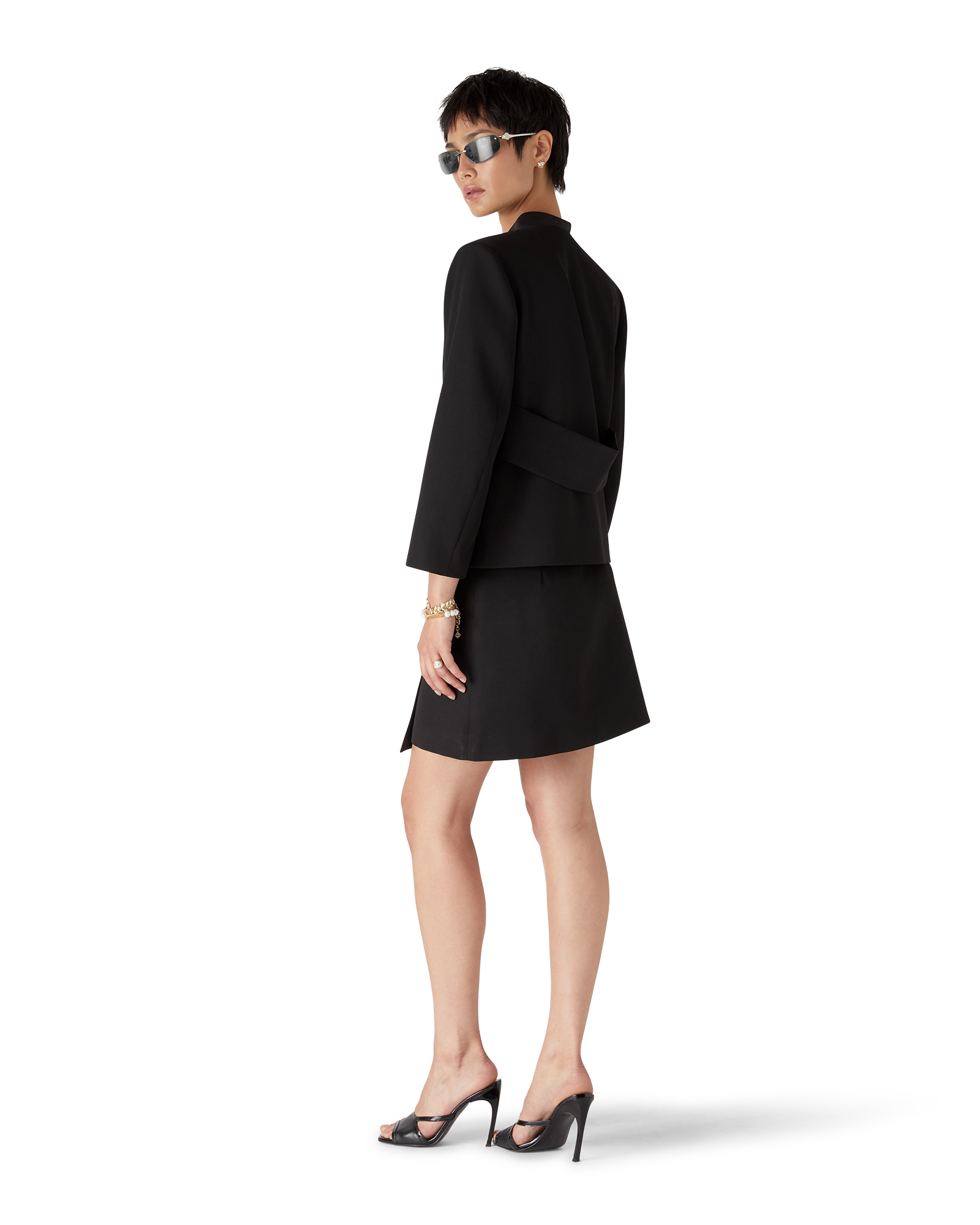 Wool Tailoring Wrap Skirt