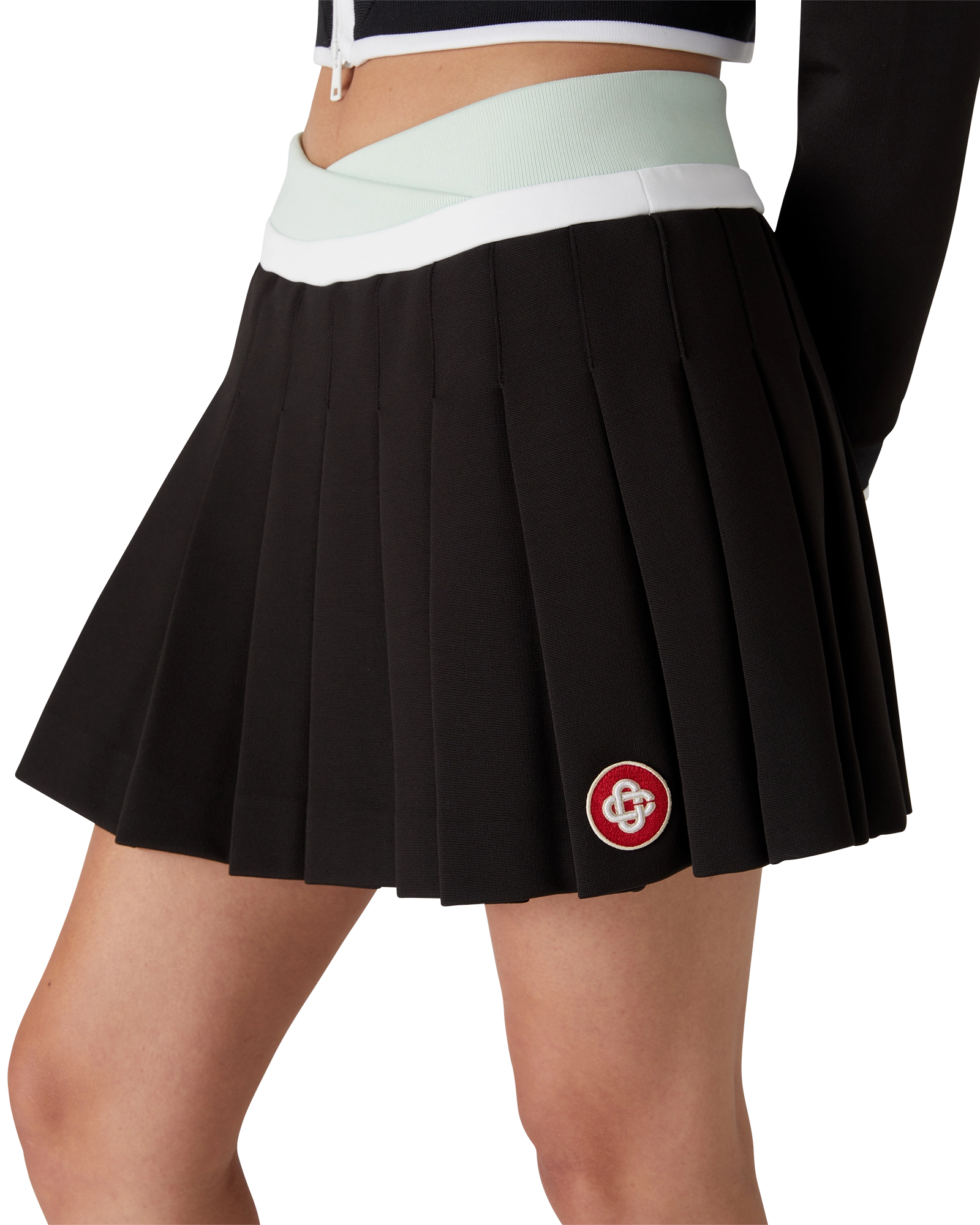 Scuba Pleated Mini Skirt