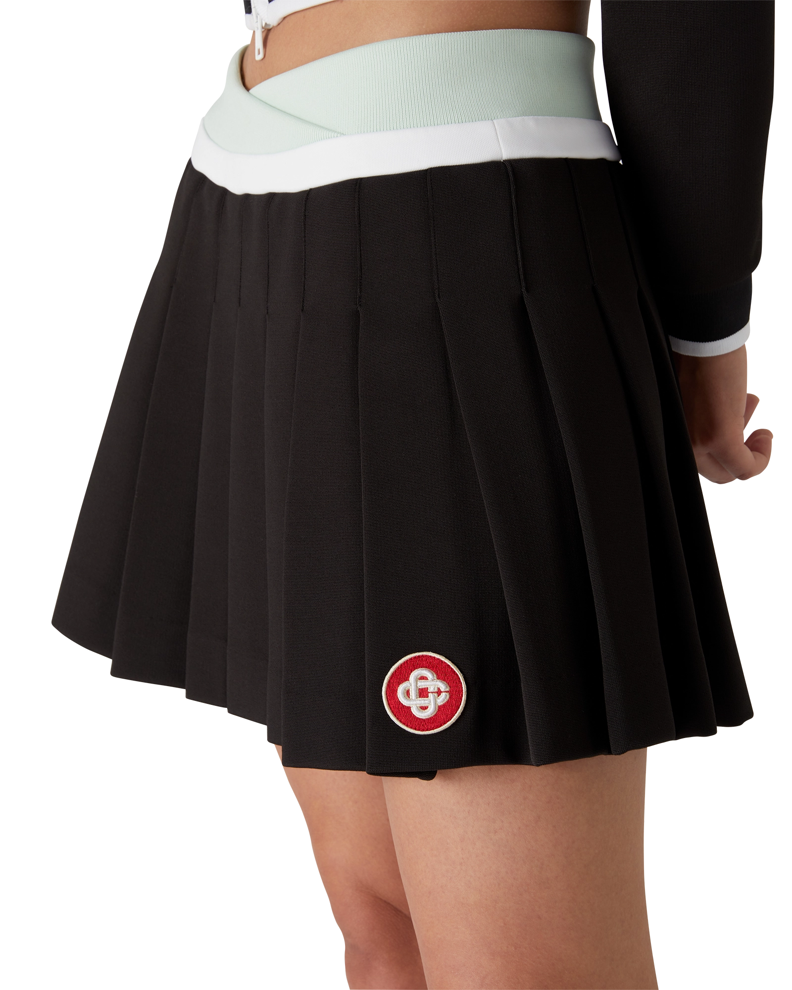 Scuba Pleated Mini Skirt