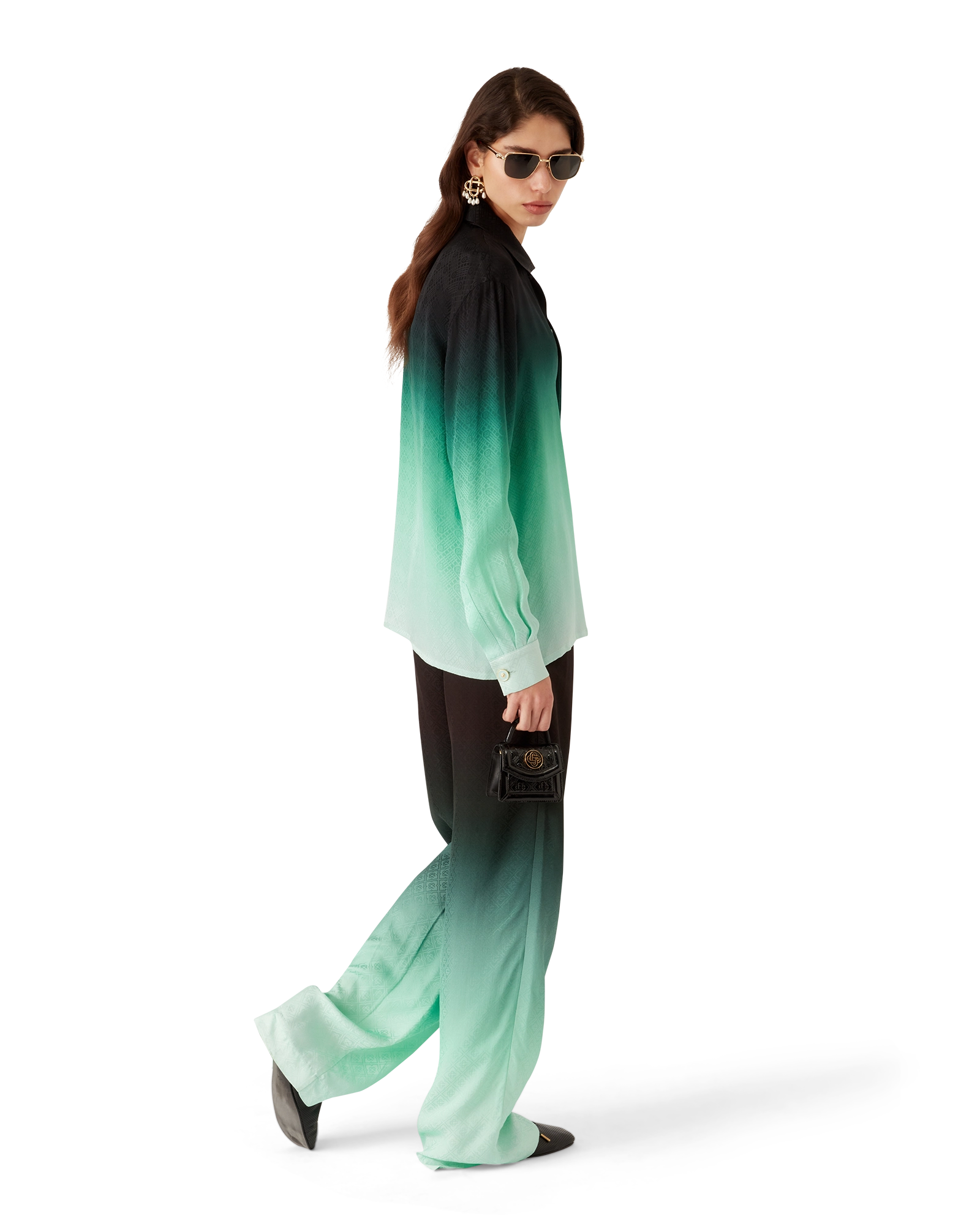 Gradient Ping Pong Jacquard Trousers