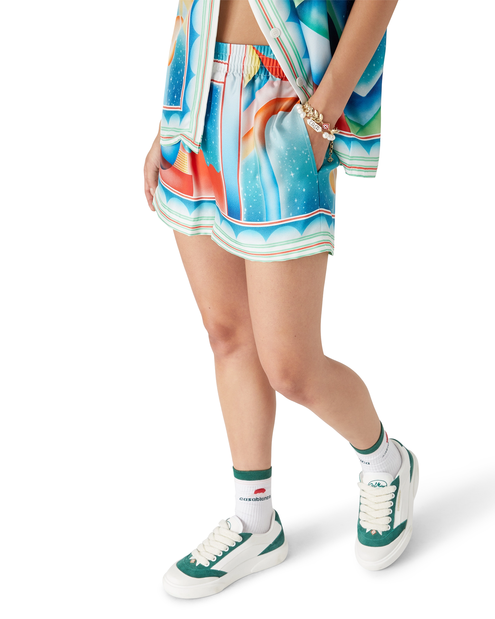 Galaxy Court Silk Shorts