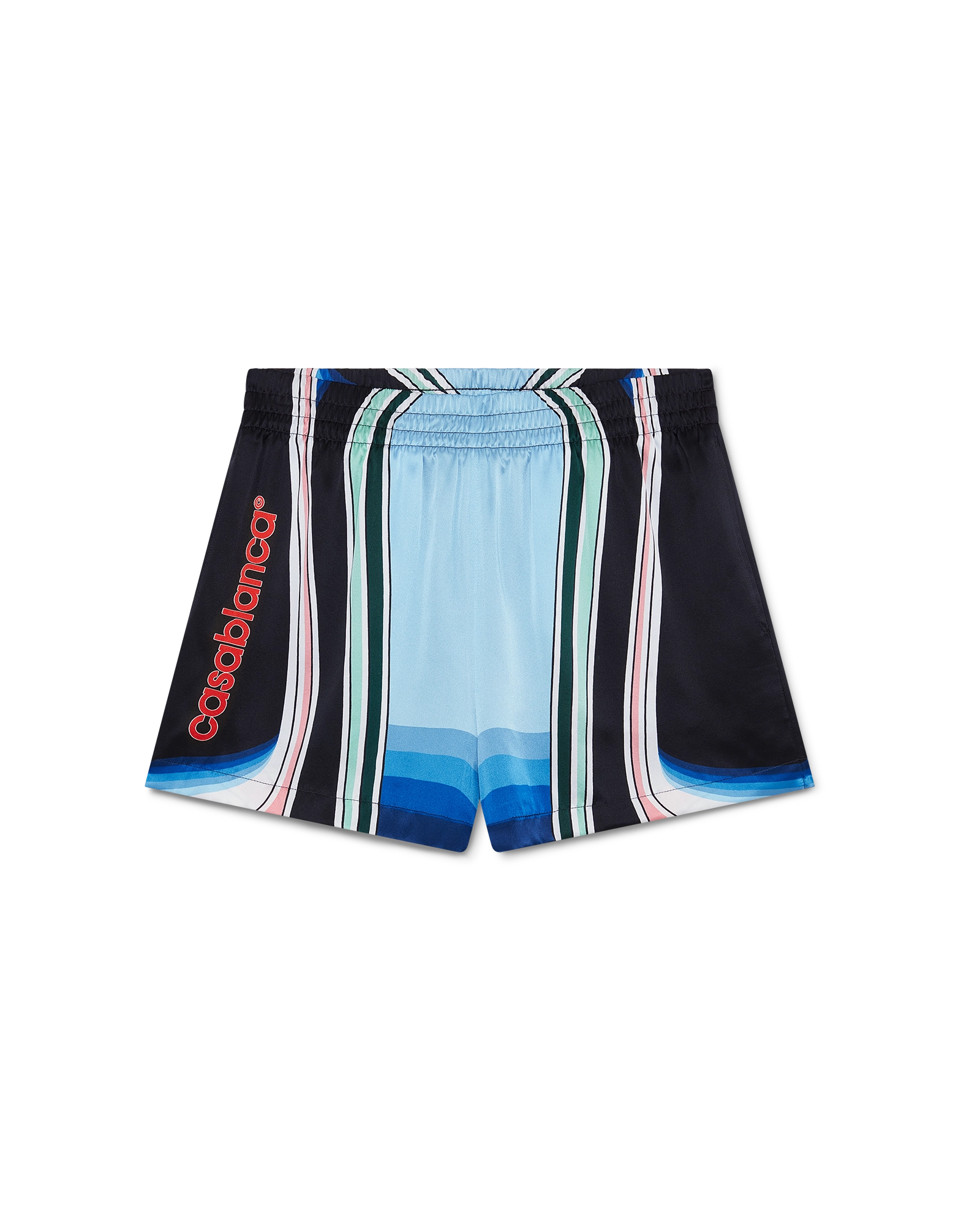Gradient Mountain Silk Shorts