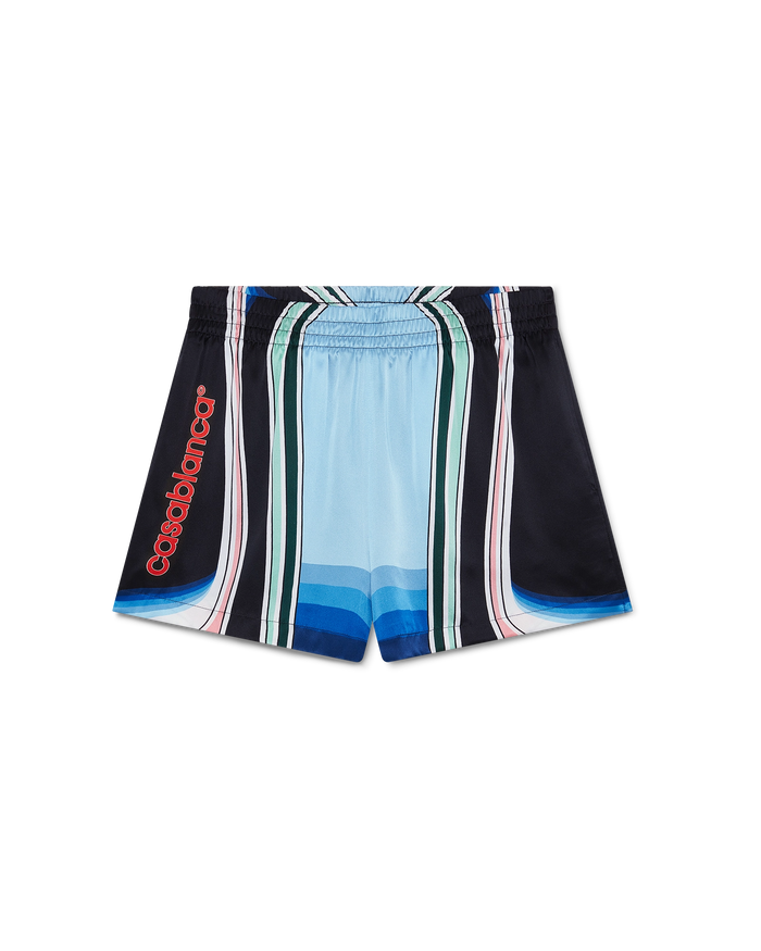 Gradient Mountain Silk Shorts