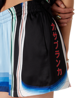 Gradient Mountain Silk Shorts