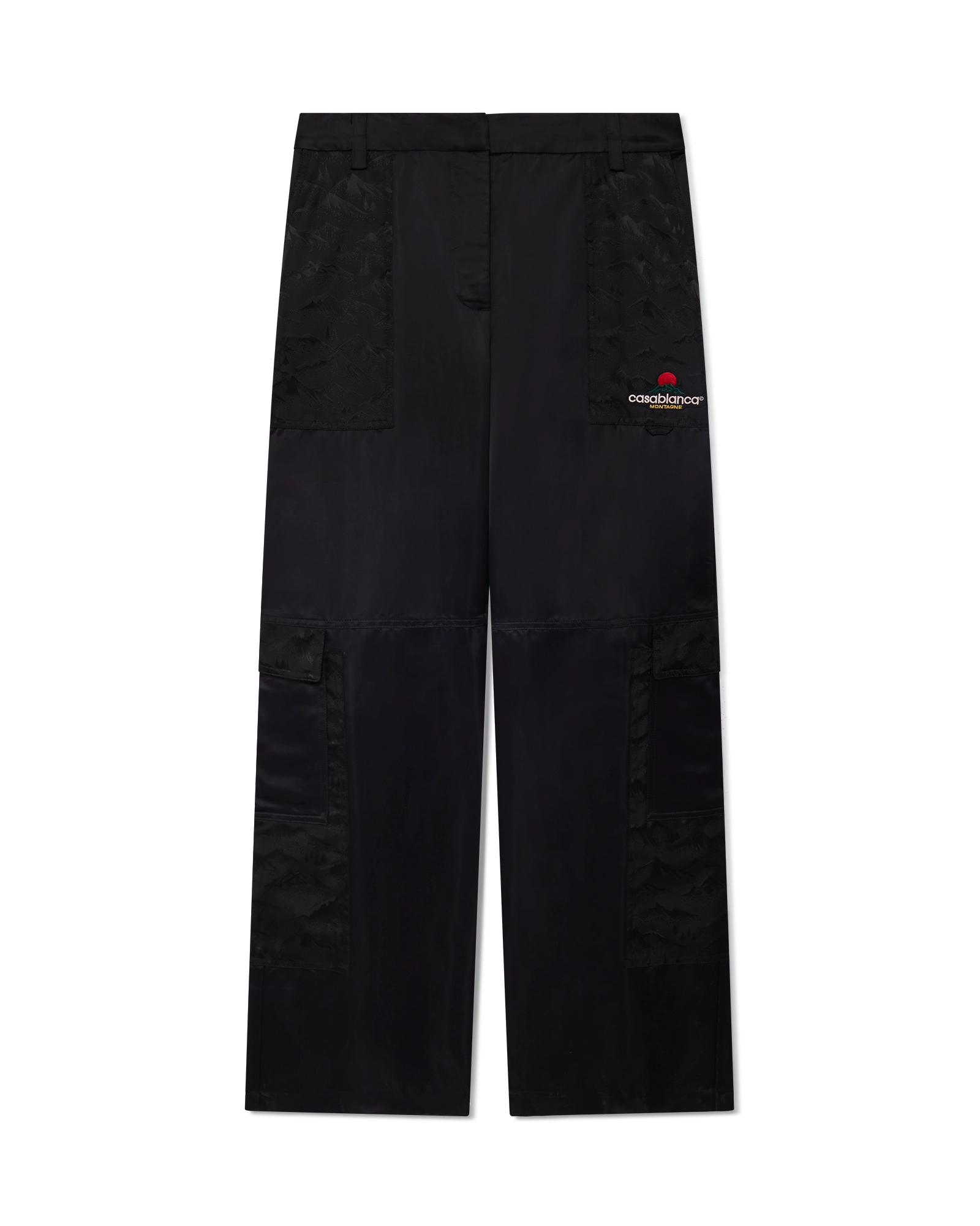 Nylon And Satin Mountain Camo Cargo Trousers