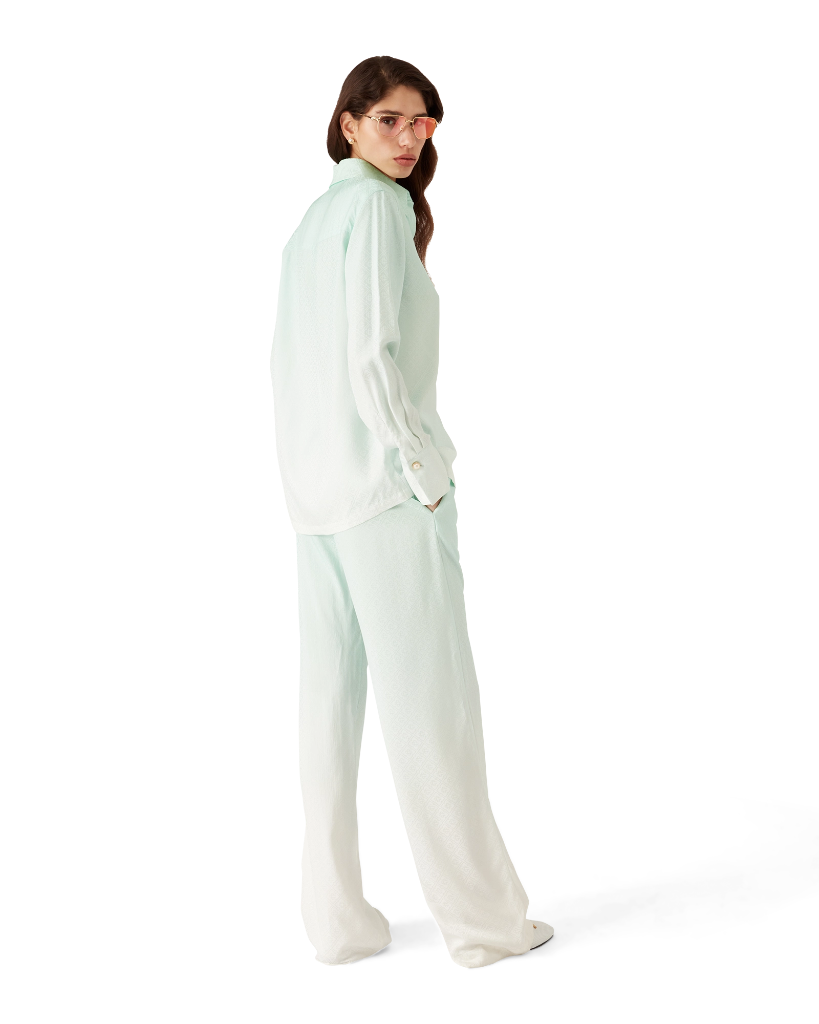 Gradient Monogram Jacquard Trousers